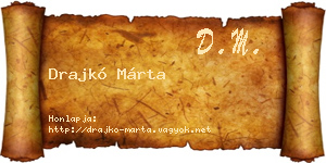 Drajkó Márta névjegykártya