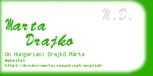 marta drajko business card