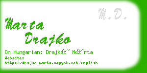 marta drajko business card